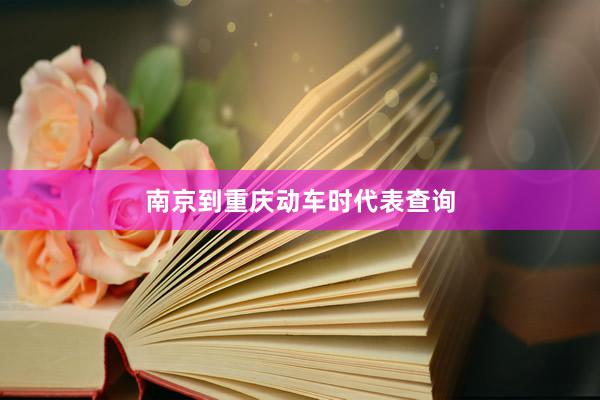 南京到重庆动车时代表查询